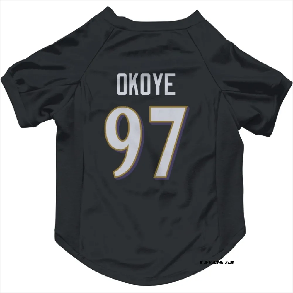 Baltimore Ravens CJ Okoye Black Pet Jersey for Dog & Cat