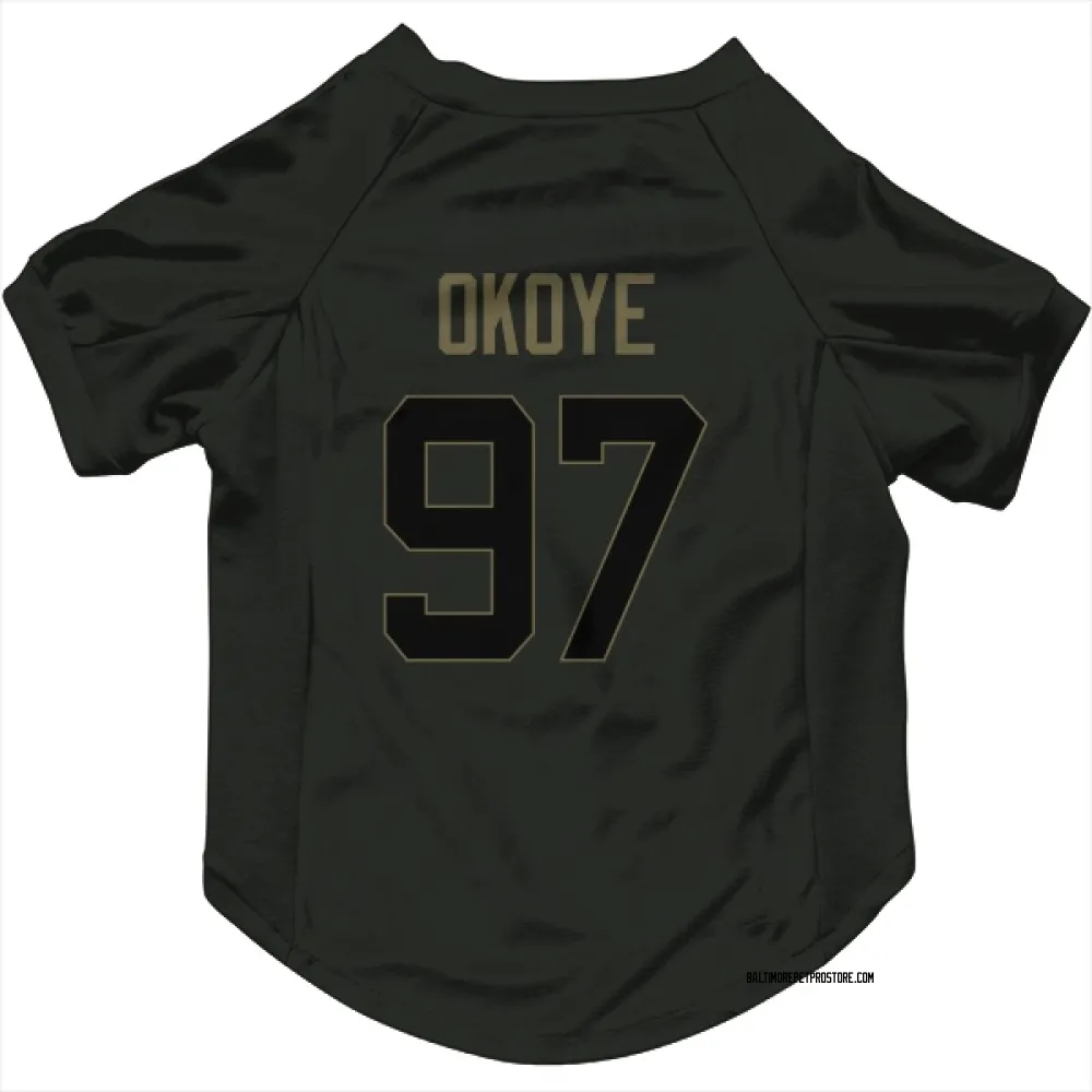 Baltimore Ravens CJ Okoye Black Service Pet Jersey for Dog & Cat