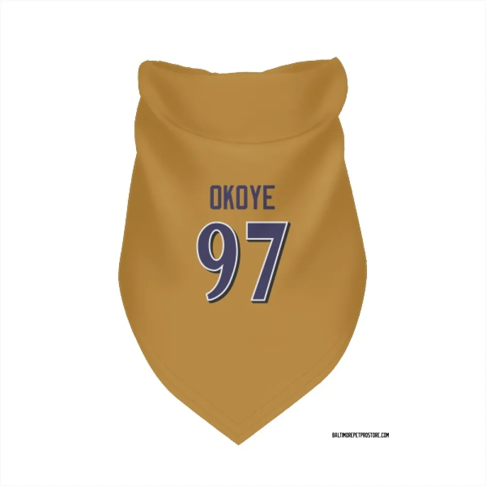 Baltimore Ravens CJ Okoye Gold Pet Bandana for Dog & Cat