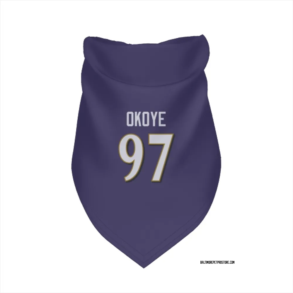 Baltimore Ravens CJ Okoye Purple Pet Bandana for Dog & Cat