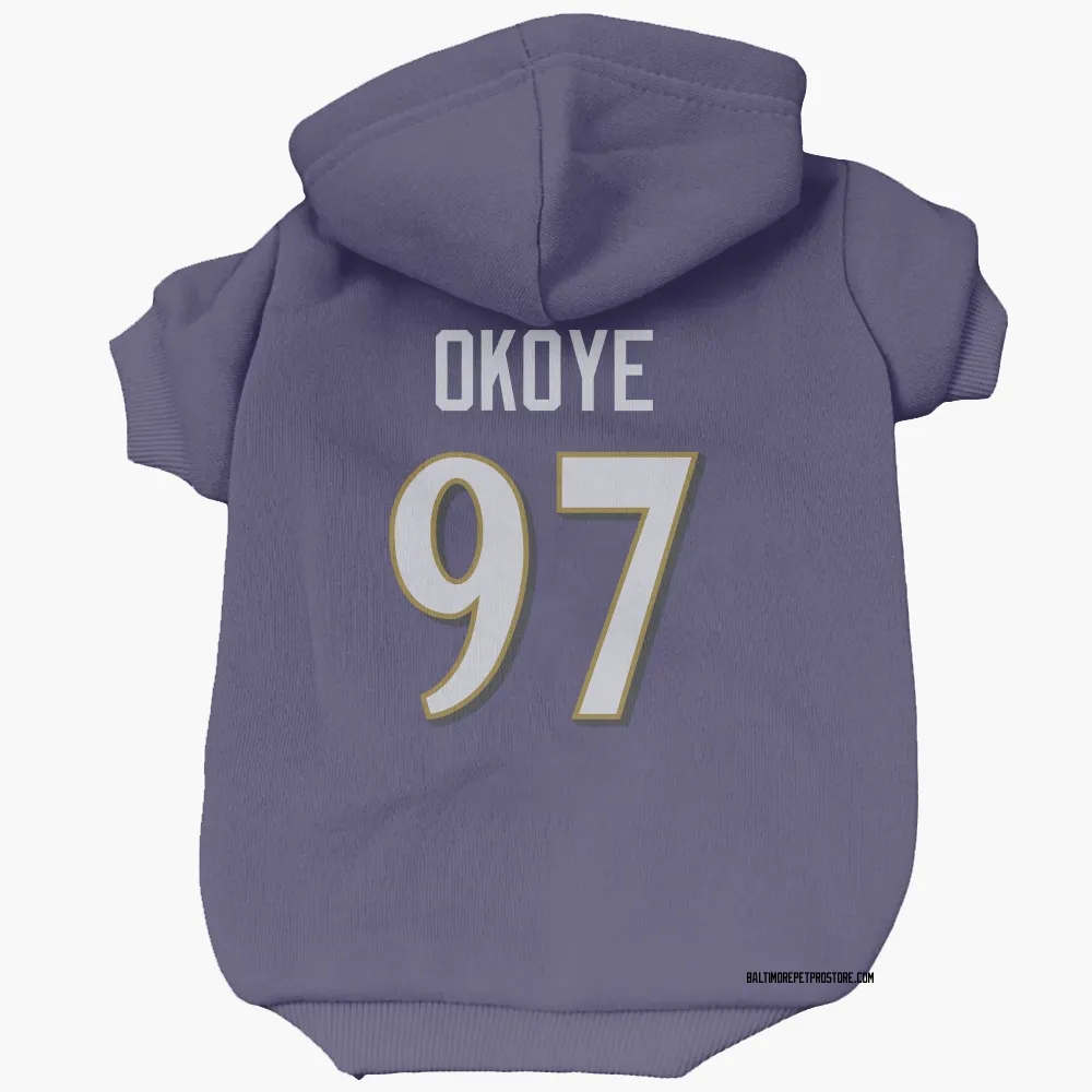 Baltimore Ravens CJ Okoye Purple Pet Hoodie for Dog & Cat
