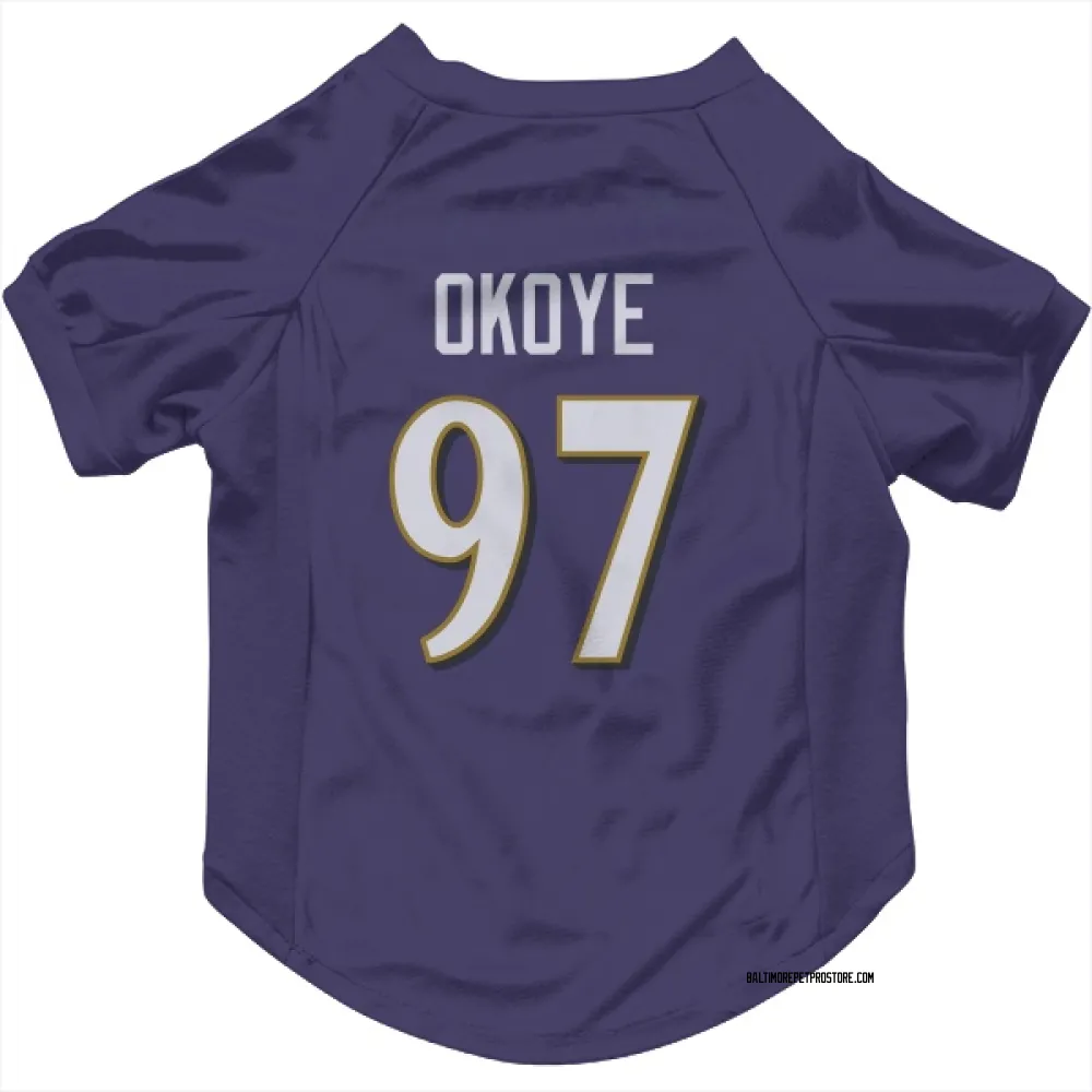Baltimore Ravens CJ Okoye Purple Pet Jersey for Dog & Cat