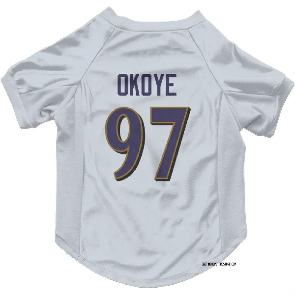 Baltimore Ravens CJ Okoye White Pet Jersey for Dog & Cat