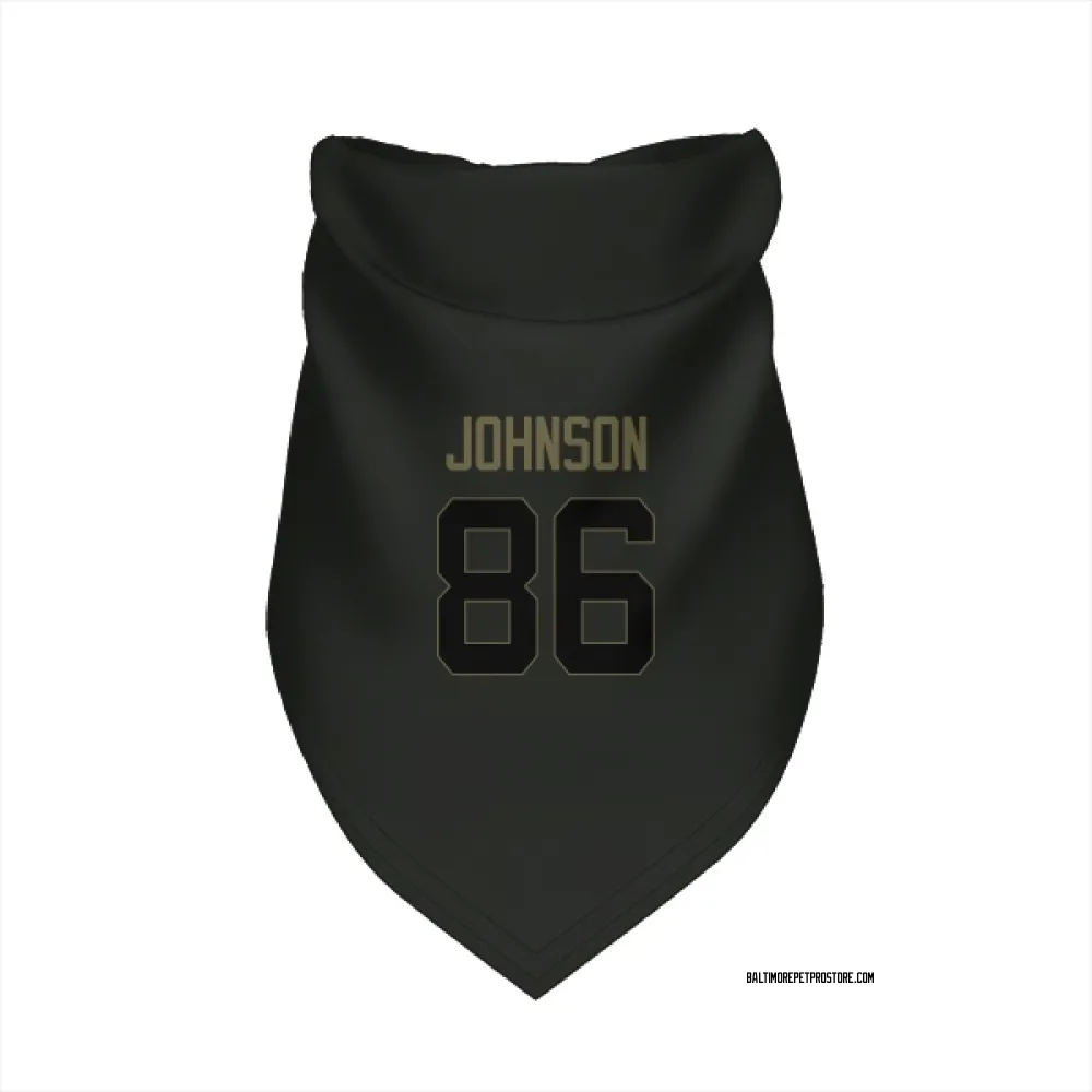 Baltimore Ravens Cornelius Johnson Black Service Pet Bandana for Dog & Cat