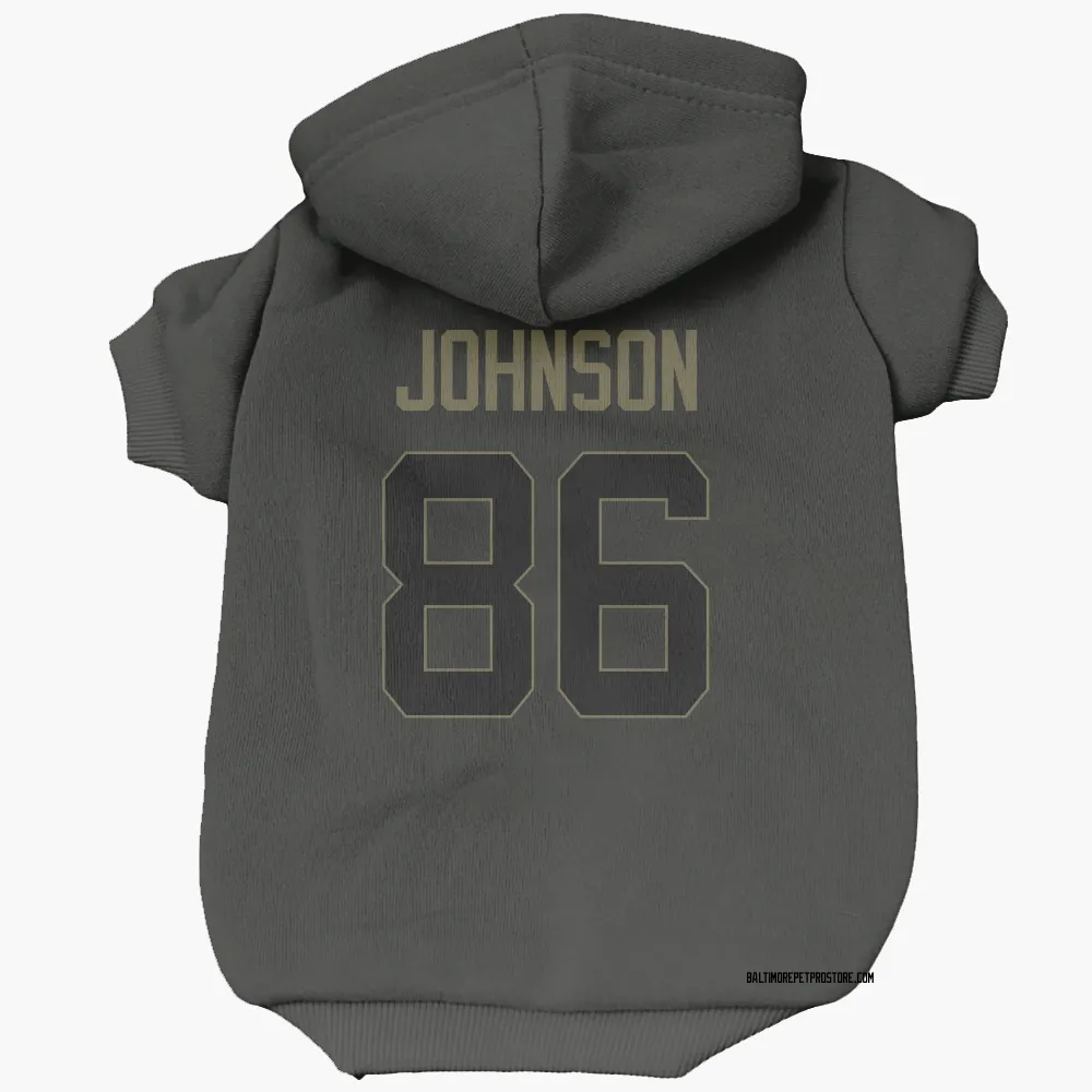 Baltimore Ravens Cornelius Johnson Black Service Pet Hoodie for Dog & Cat