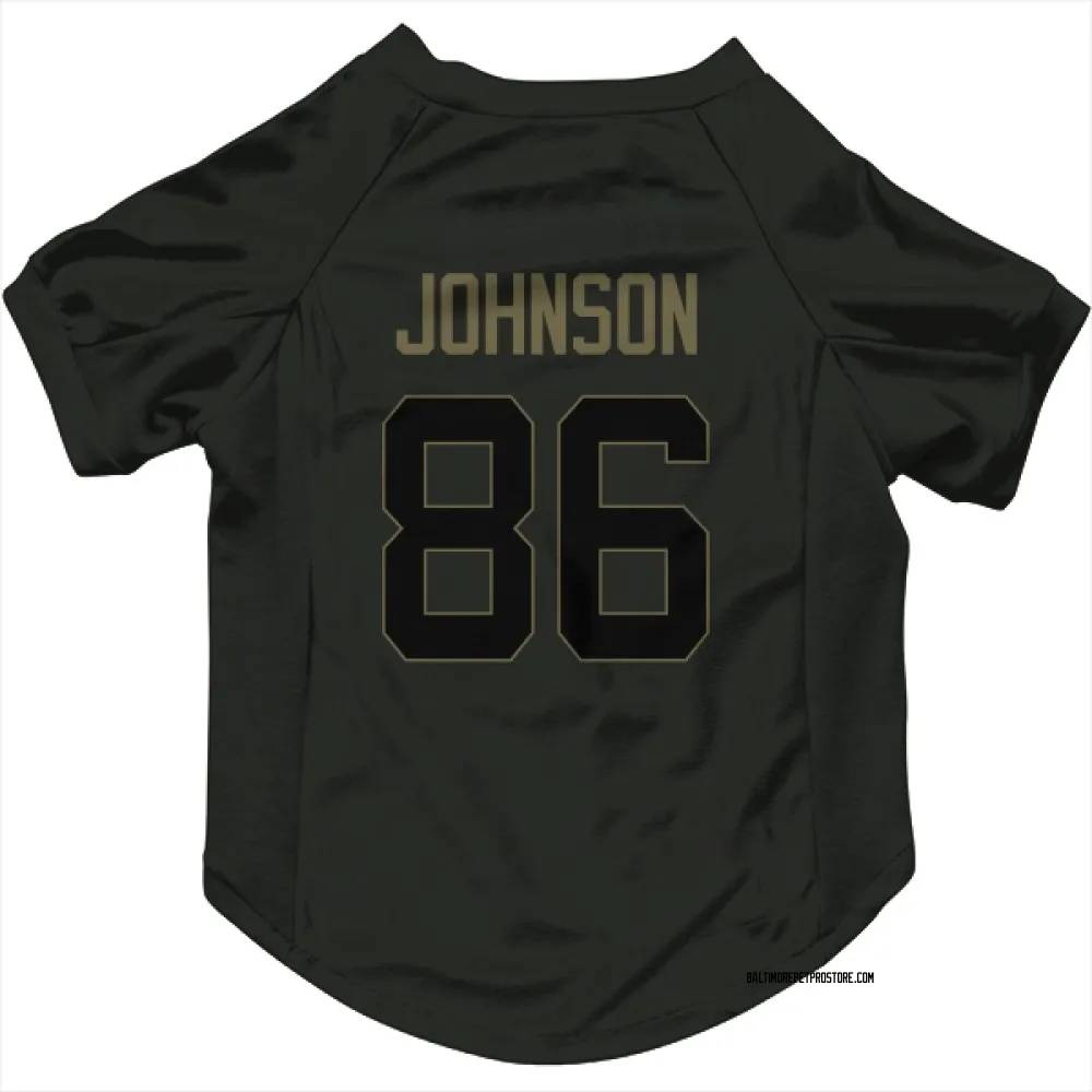 Baltimore Ravens Cornelius Johnson Black Service Pet Jersey for Dog & Cat