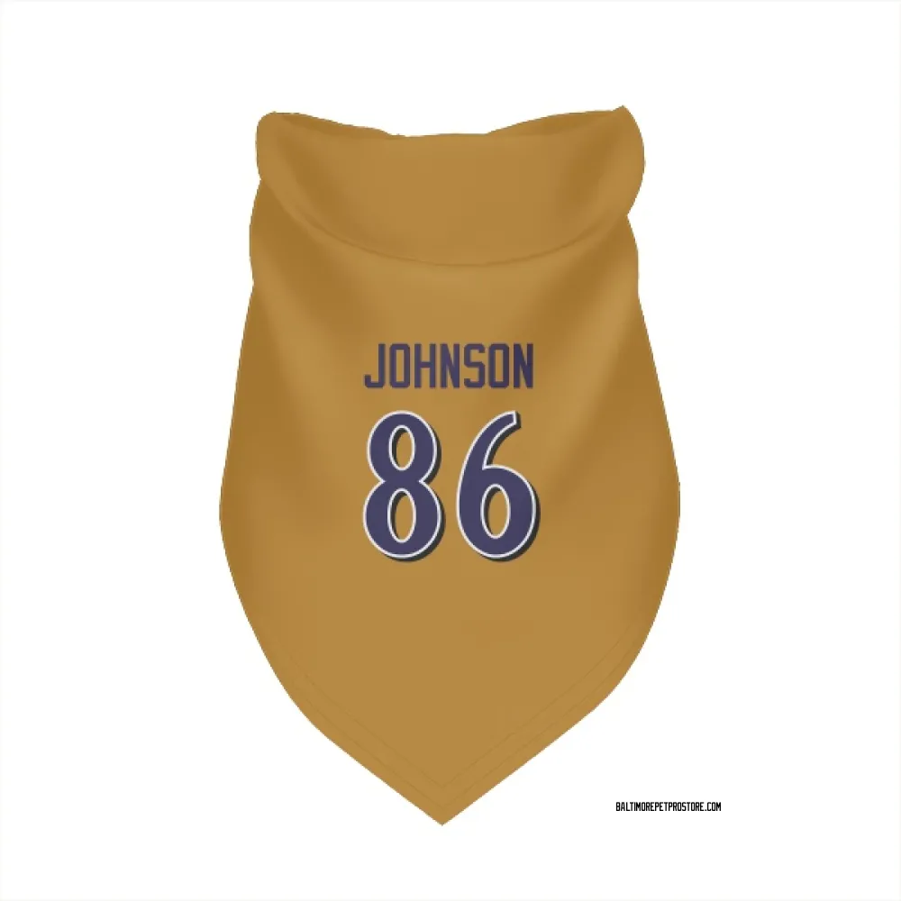Baltimore Ravens Cornelius Johnson Gold Pet Bandana for Dog & Cat