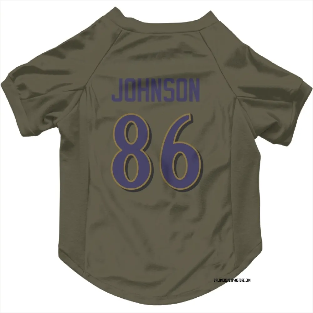 Baltimore Ravens Cornelius Johnson Olive Pet Jersey for Dog & Cat