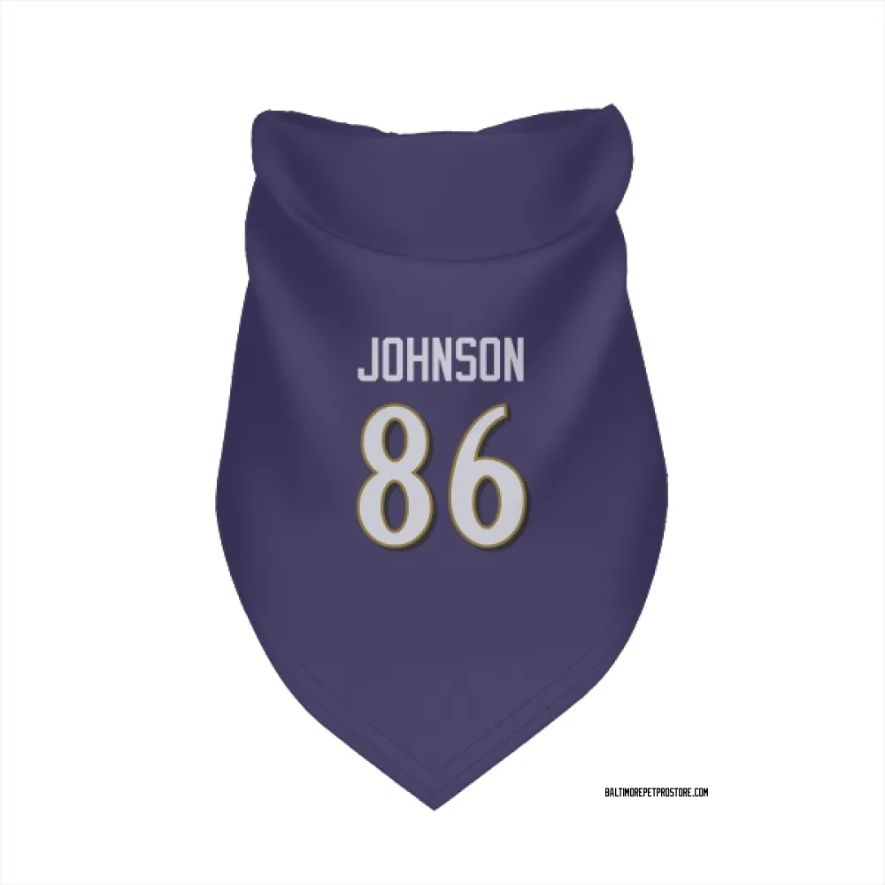 Baltimore Ravens Cornelius Johnson Purple Pet Bandana for Dog & Cat