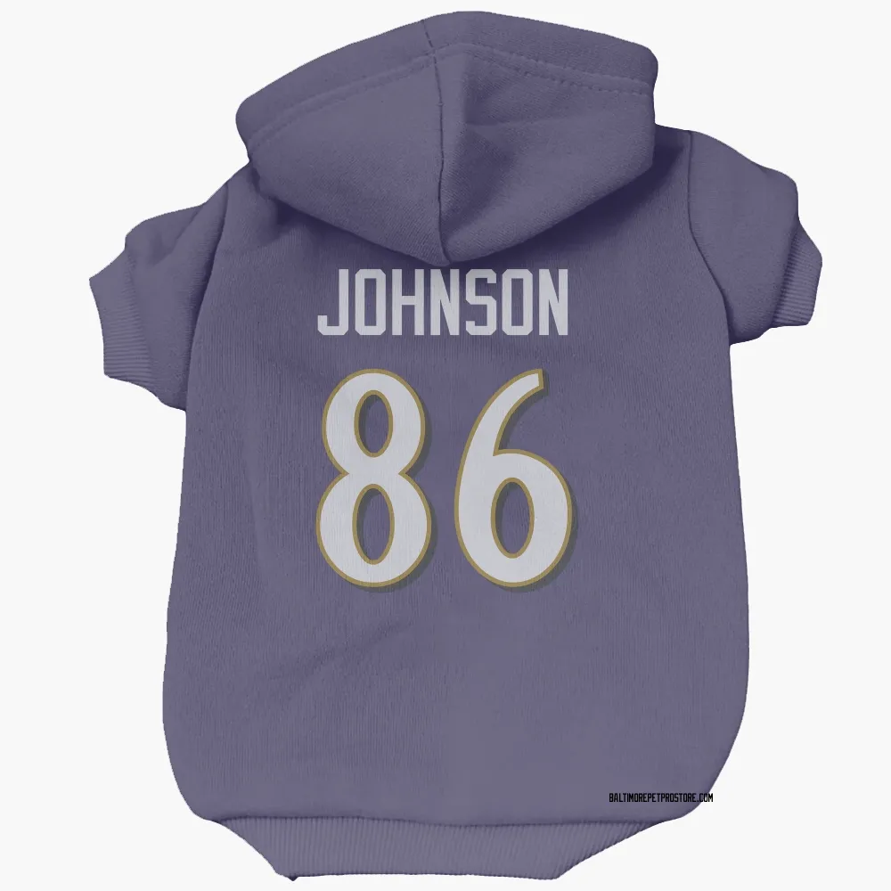 Baltimore Ravens Cornelius Johnson Purple Pet Hoodie for Dog & Cat