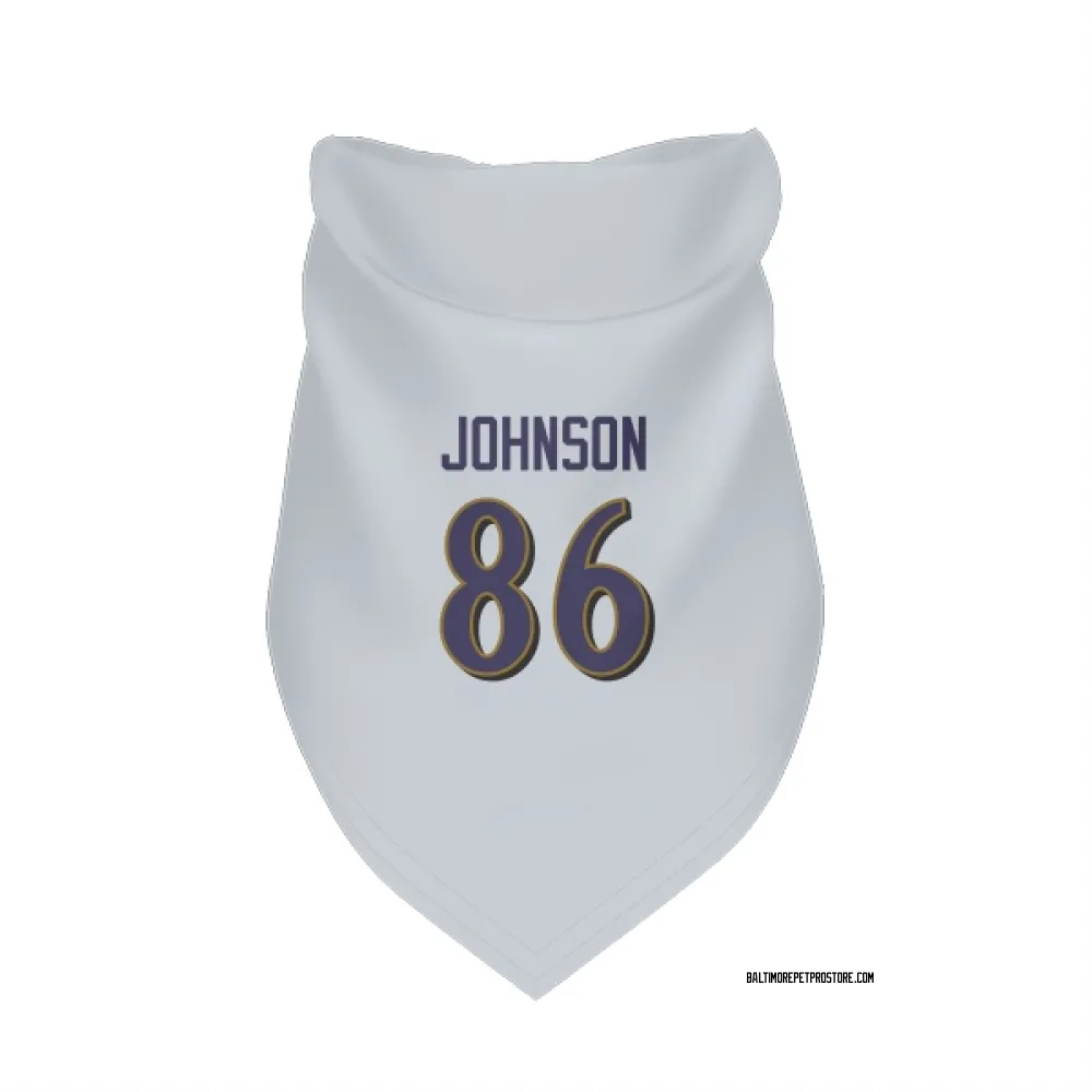 Baltimore Ravens Cornelius Johnson White Pet Bandana for Dog & Cat