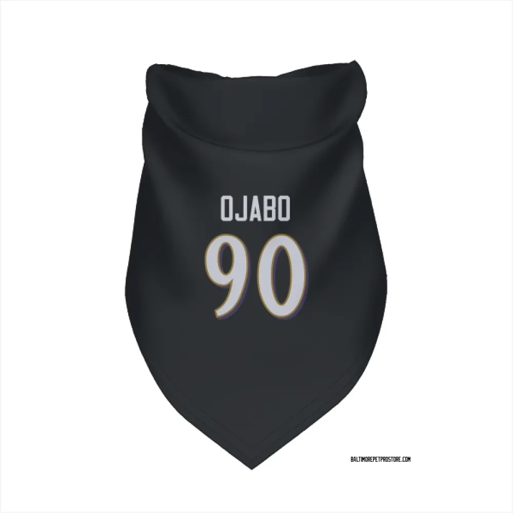 Baltimore Ravens David Ojabo Black Pet Bandana for Dog & Cat