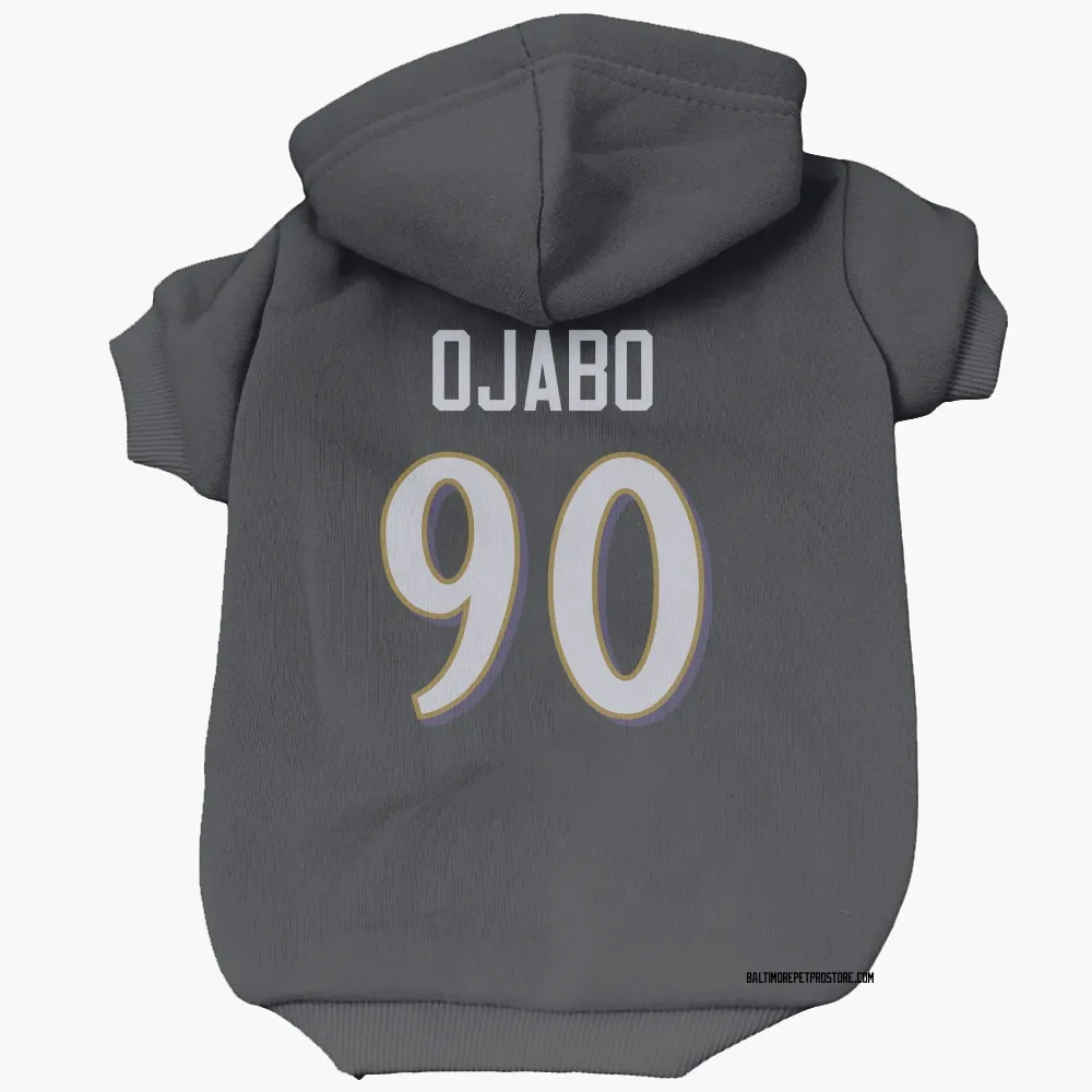 Baltimore Ravens David Ojabo Black Pet Hoodie for Dog & Cat