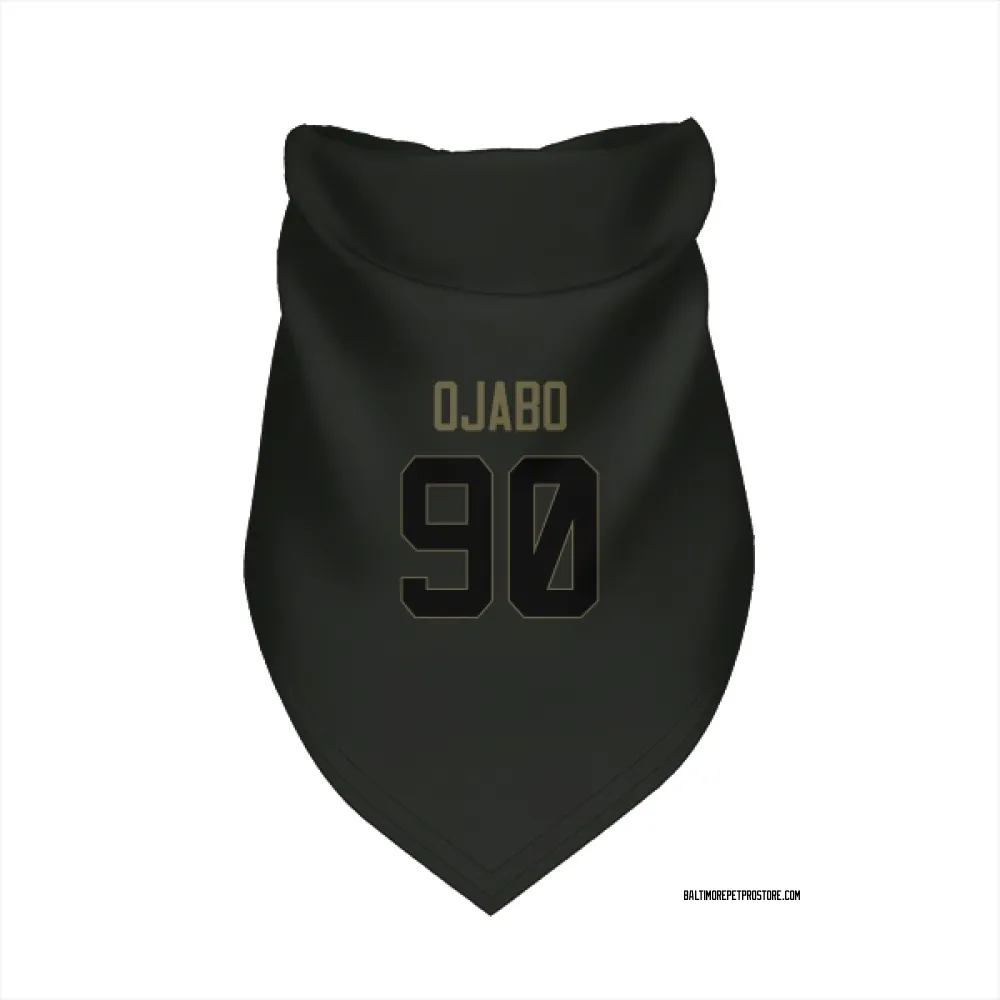 Baltimore Ravens David Ojabo Black Service Pet Bandana for Dog & Cat
