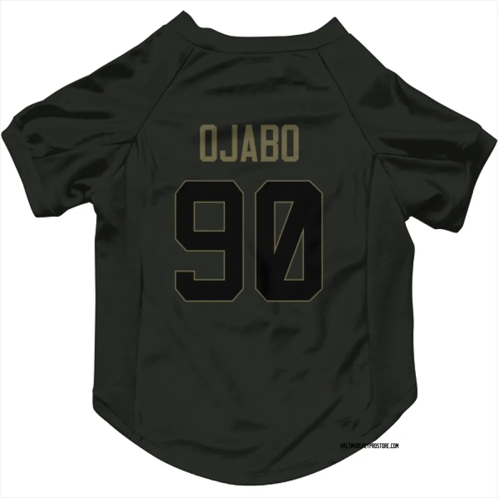 Baltimore Ravens David Ojabo Black Service Pet Jersey for Dog & Cat