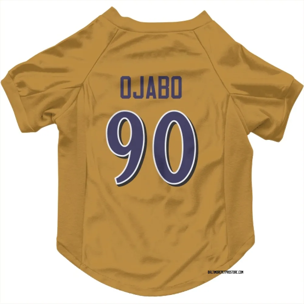 Baltimore Ravens David Ojabo Gold Pet Jersey for Dog & Cat