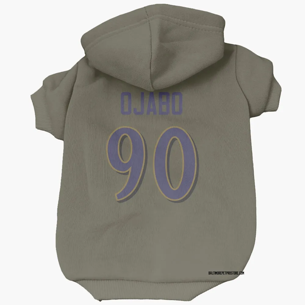 Baltimore Ravens David Ojabo Olive Pet Hoodie for Dog & Cat