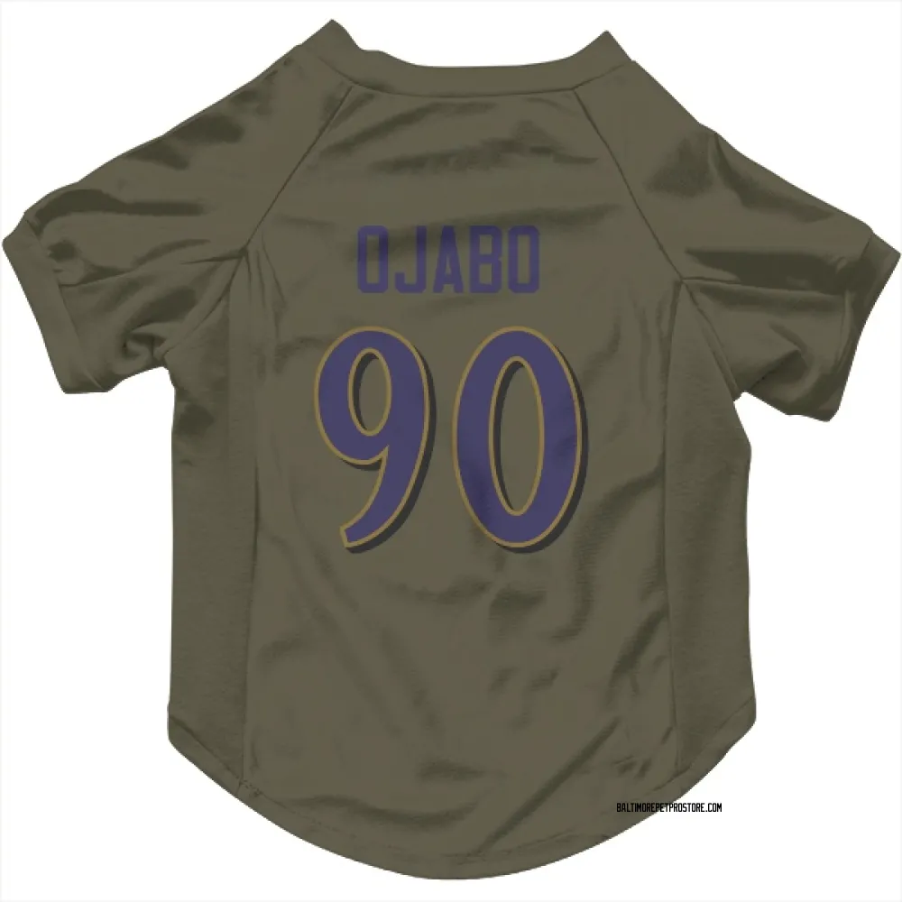 Baltimore Ravens David Ojabo Olive Pet Jersey for Dog & Cat