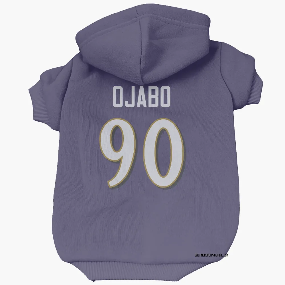 Baltimore Ravens David Ojabo Purple Pet Hoodie for Dog & Cat