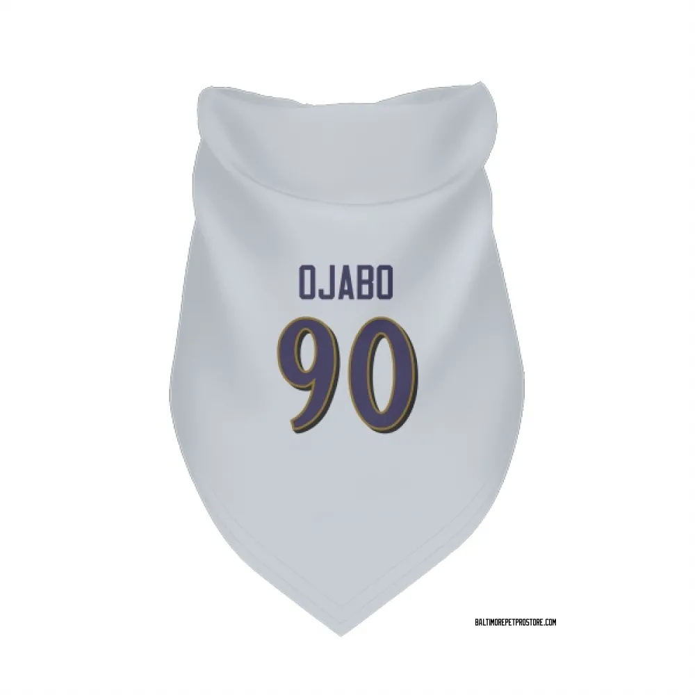 Baltimore Ravens David Ojabo White Pet Bandana for Dog & Cat