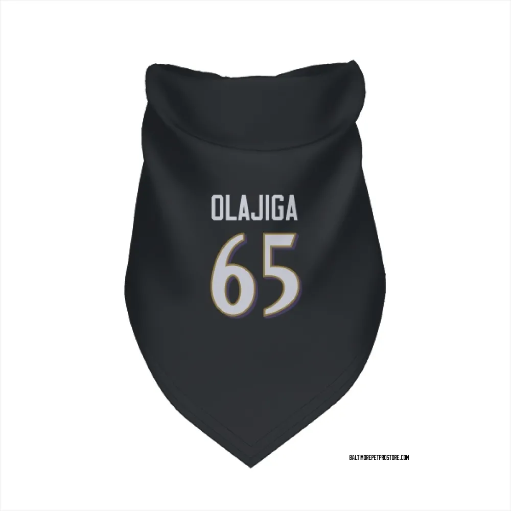 Baltimore Ravens David Olajiga Black Pet Bandana for Dog & Cat