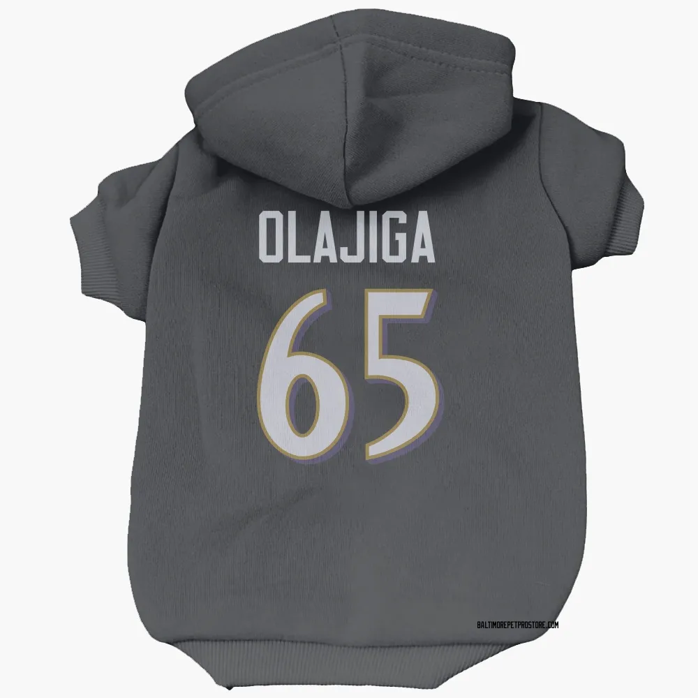 Baltimore Ravens David Olajiga Black Pet Hoodie for Dog & Cat