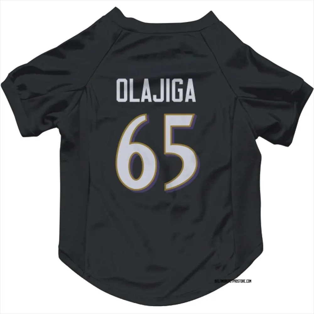 Baltimore Ravens David Olajiga Black Pet Jersey for Dog & Cat