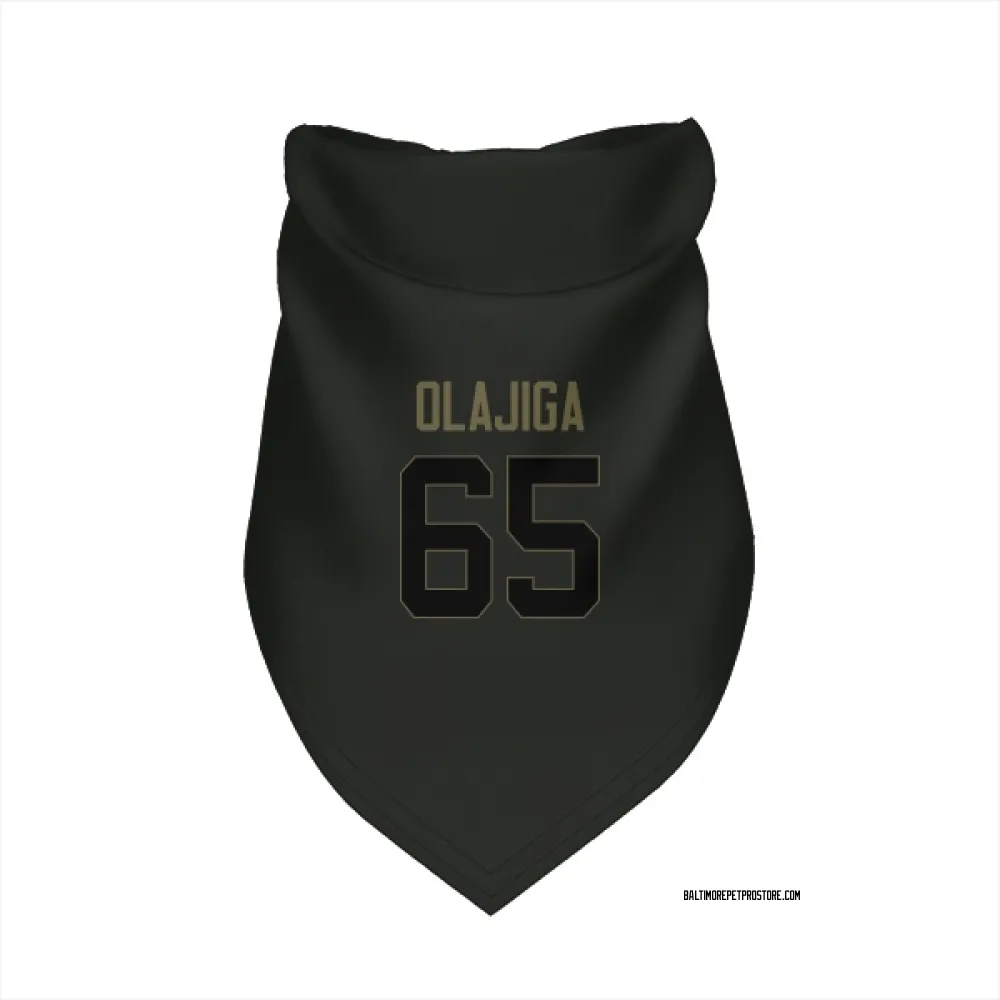 Baltimore Ravens David Olajiga Black Service Pet Bandana for Dog & Cat