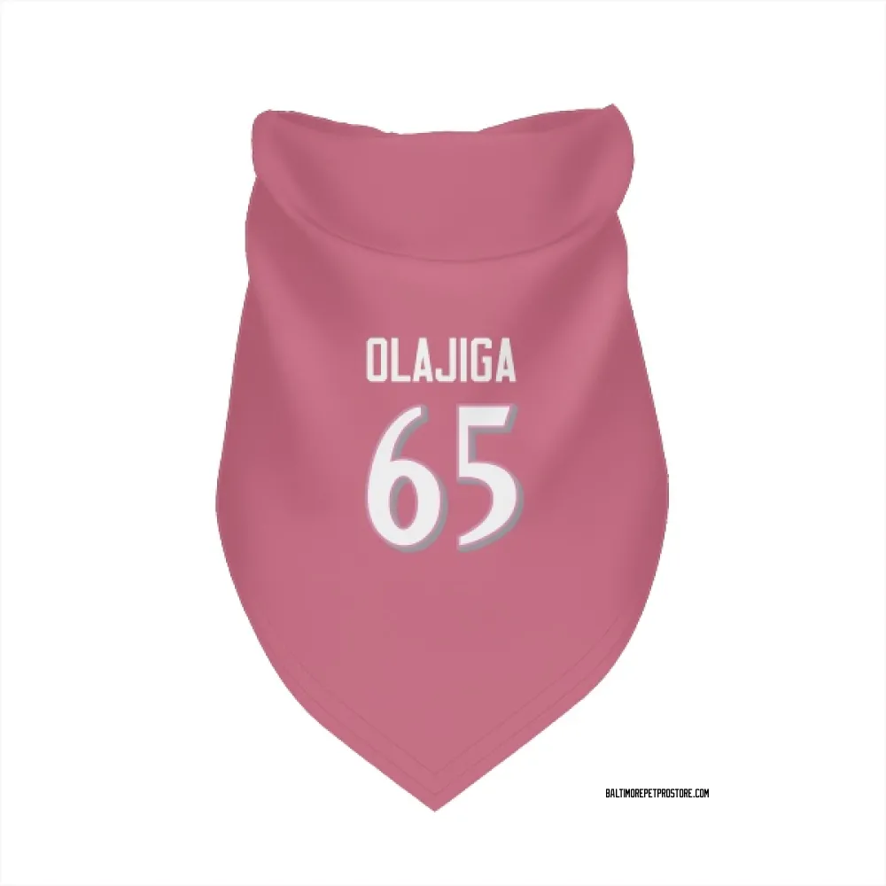 Baltimore Ravens David Olajiga Pink Pet Bandana for Dog & Cat