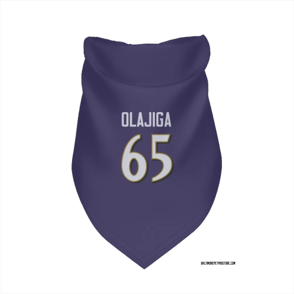Baltimore Ravens David Olajiga Purple Pet Bandana for Dog & Cat