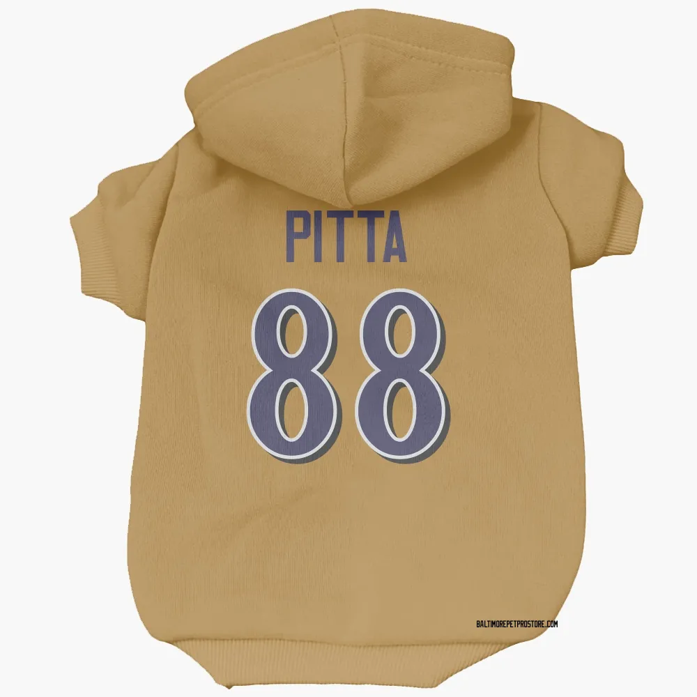 Baltimore Ravens Dennis Pitta Gold Pet Hoodie for Dog & Cat