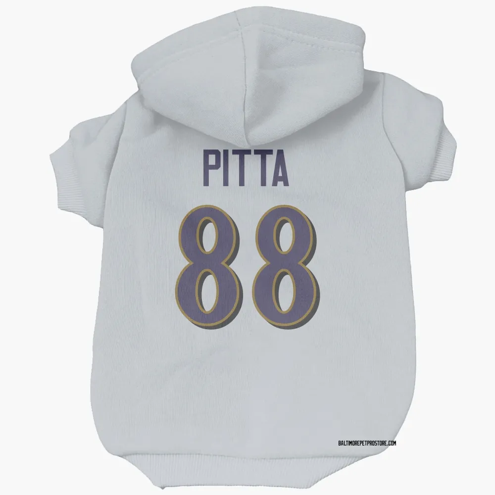 Baltimore Ravens Dennis Pitta White Pet Hoodie for Dog & Cat