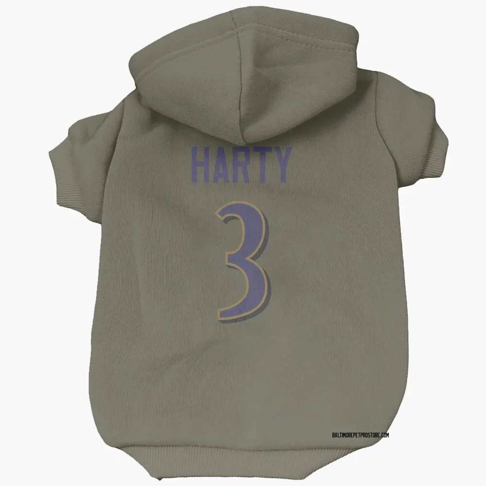 Baltimore Ravens Deonte Harty Olive Pet Hoodie for Dog & Cat