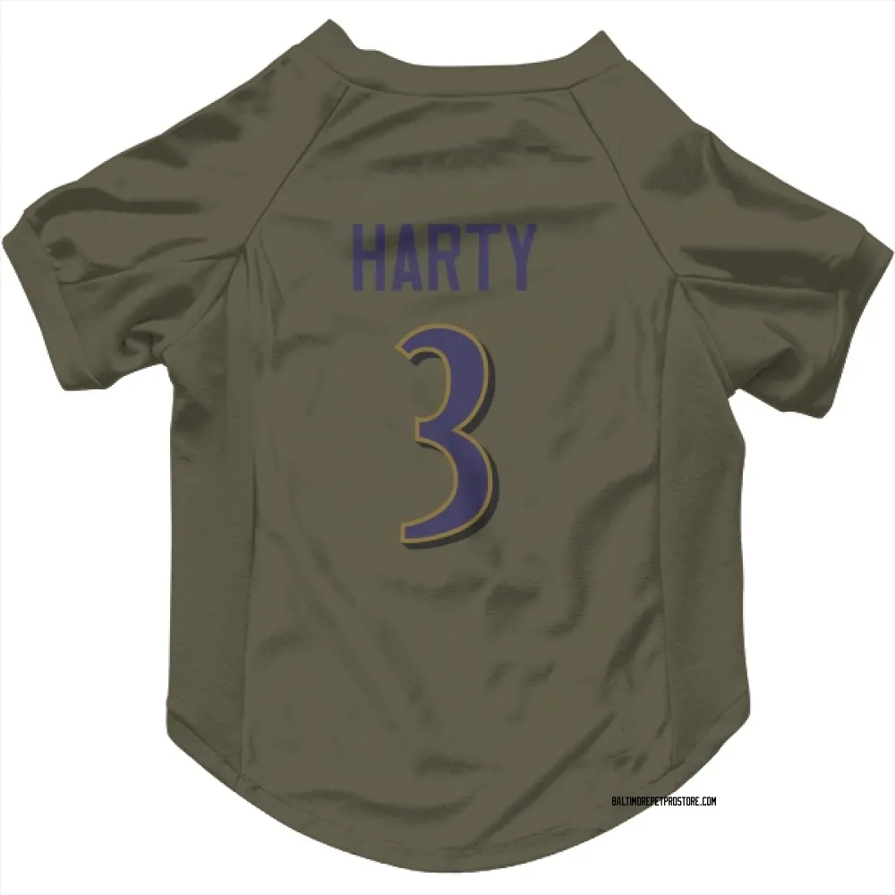 Baltimore Ravens Deonte Harty Olive Pet Jersey for Dog & Cat