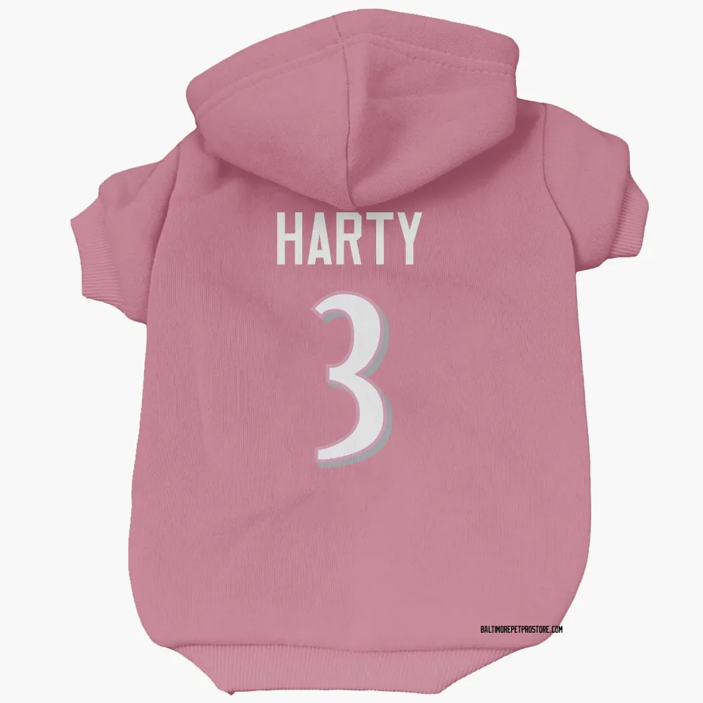 Baltimore Ravens Deonte Harty Pink Pet Hoodie for Dog & Cat