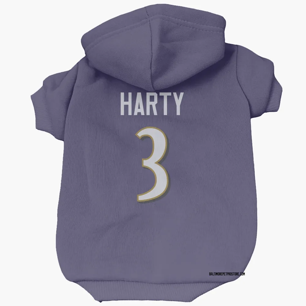 Baltimore Ravens Deonte Harty Purple Pet Hoodie for Dog & Cat