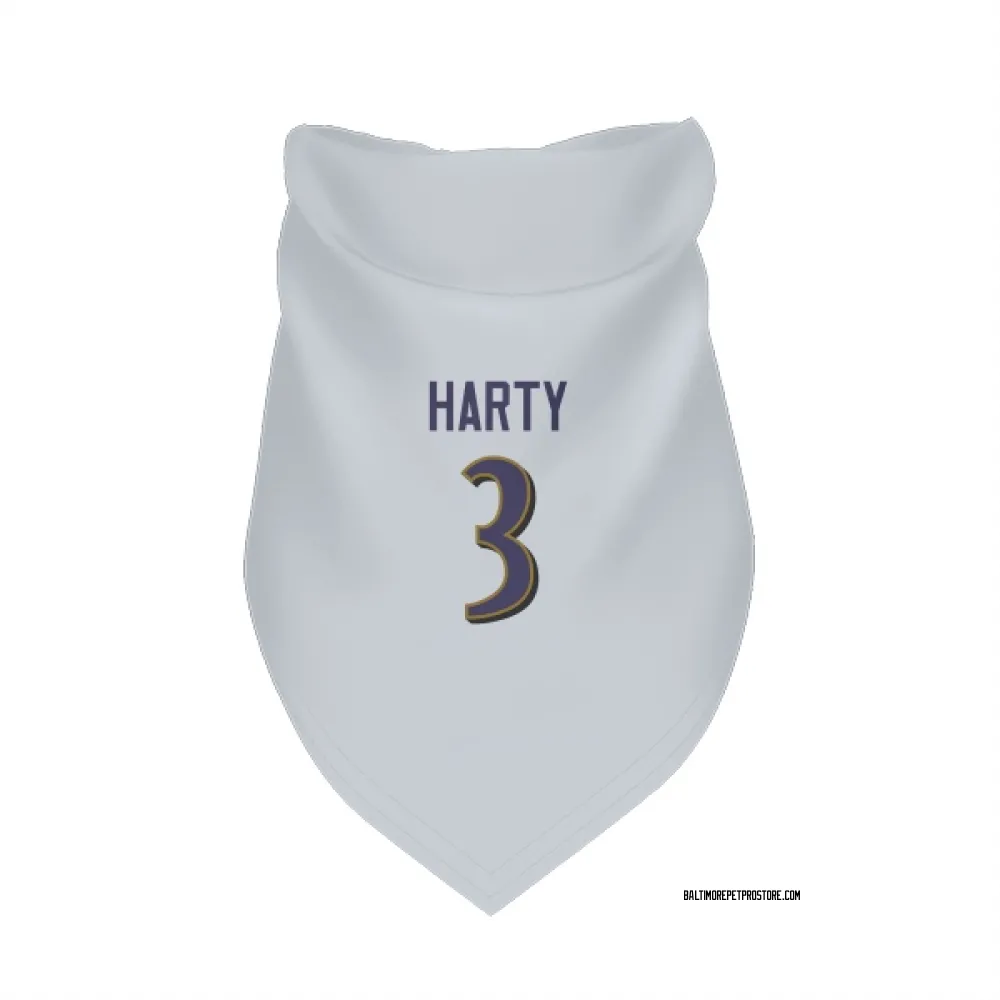 Baltimore Ravens Deonte Harty White Pet Bandana for Dog & Cat