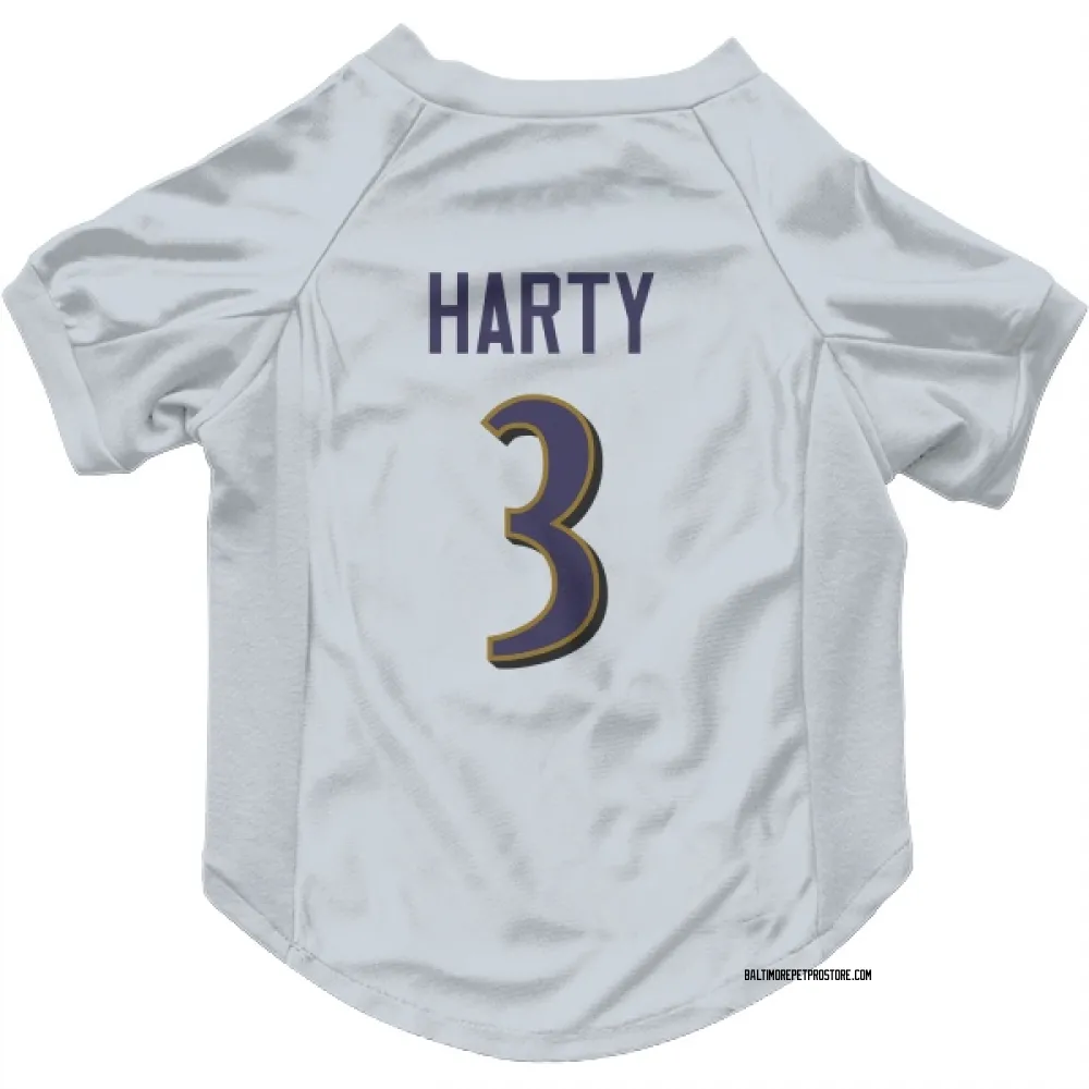 Baltimore Ravens Deonte Harty White Pet Jersey for Dog & Cat