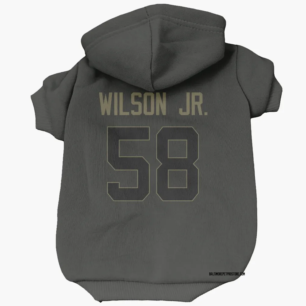 Baltimore Ravens Dion Wilson Jr. Black Service Pet Hoodie for Dog & Cat