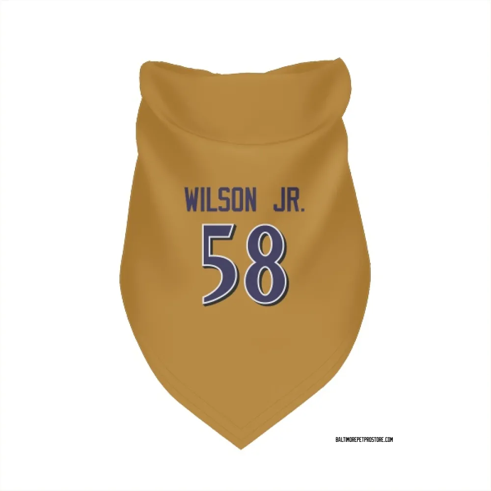 Baltimore Ravens Dion Wilson Jr. Gold Pet Bandana for Dog & Cat