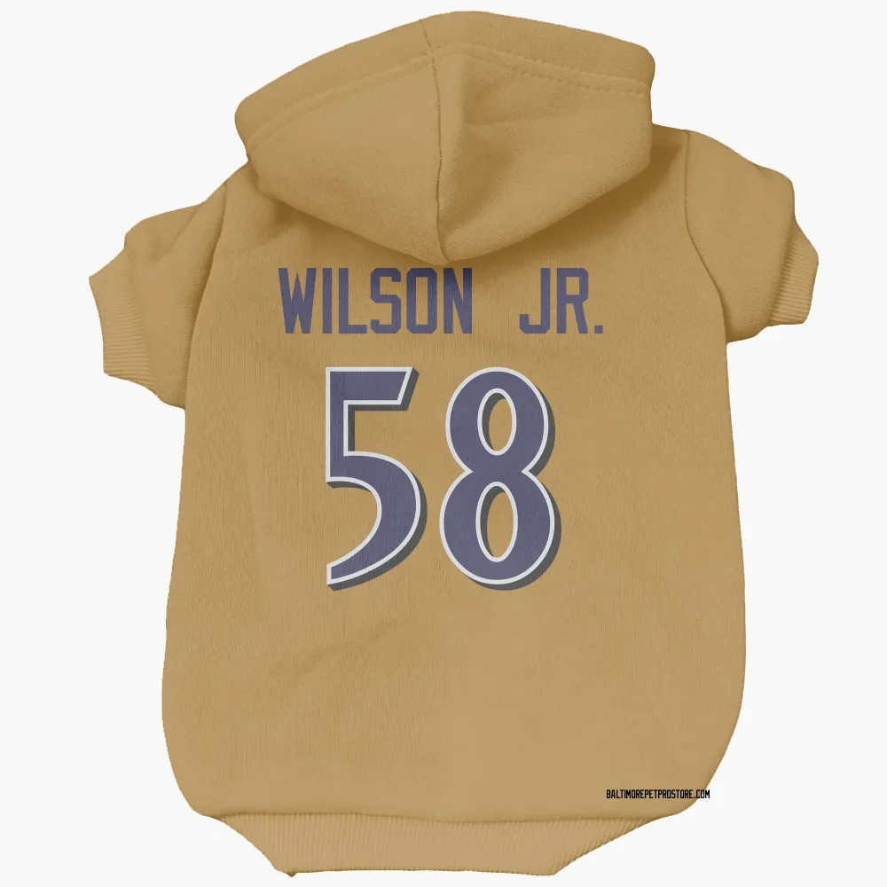 Baltimore Ravens Dion Wilson Jr. Gold Pet Hoodie for Dog & Cat
