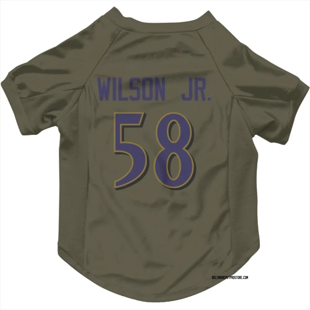 Baltimore Ravens Dion Wilson Jr. Olive Pet Jersey for Dog & Cat