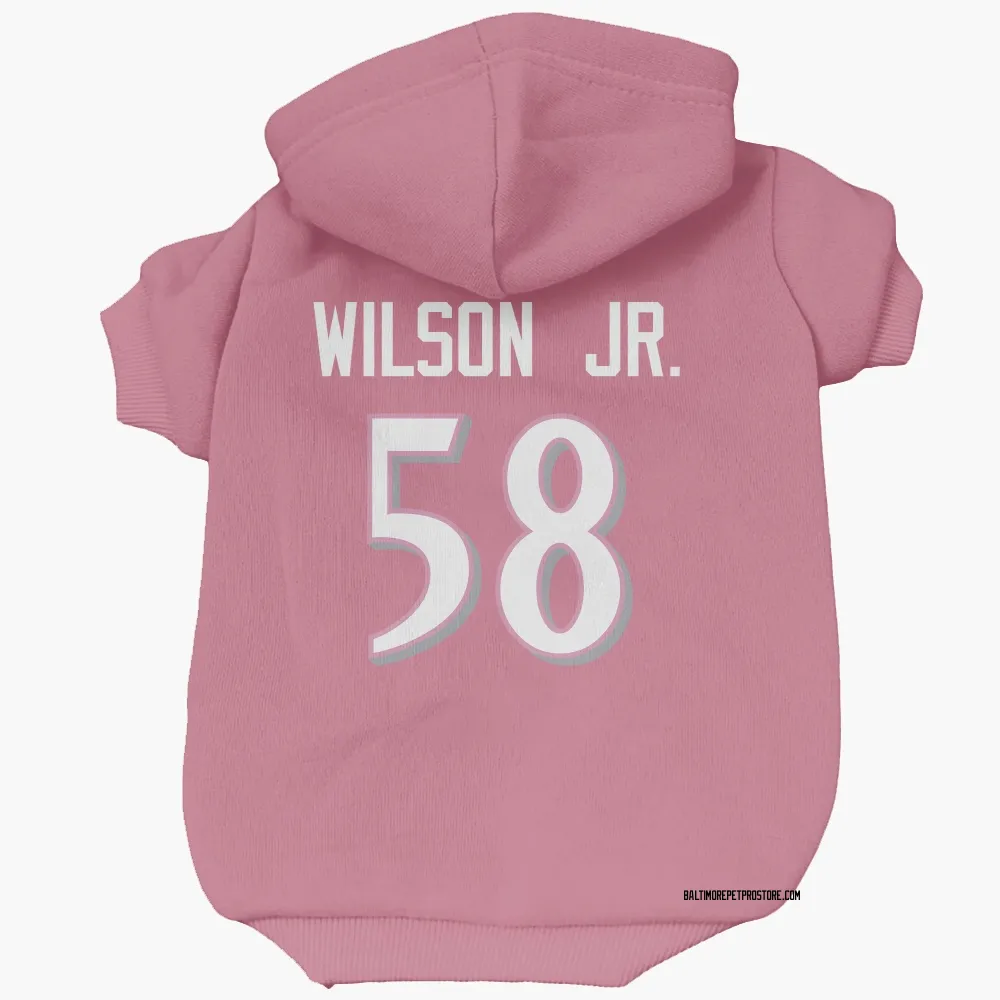 Baltimore Ravens Dion Wilson Jr. Pink Pet Hoodie for Dog & Cat