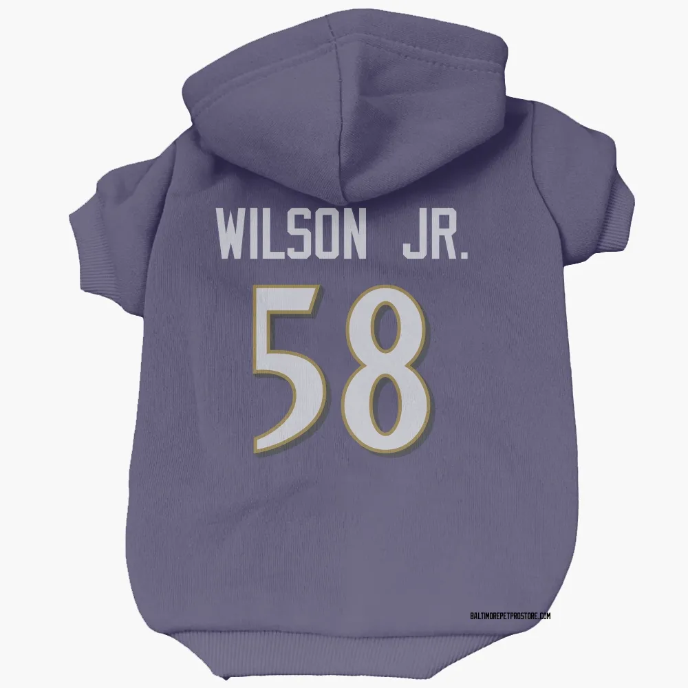 Baltimore Ravens Dion Wilson Jr. Purple Pet Hoodie for Dog & Cat