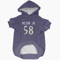 Baltimore Ravens Dion Wilson Jr. Purple Pet Hoodie for Dog & Cat