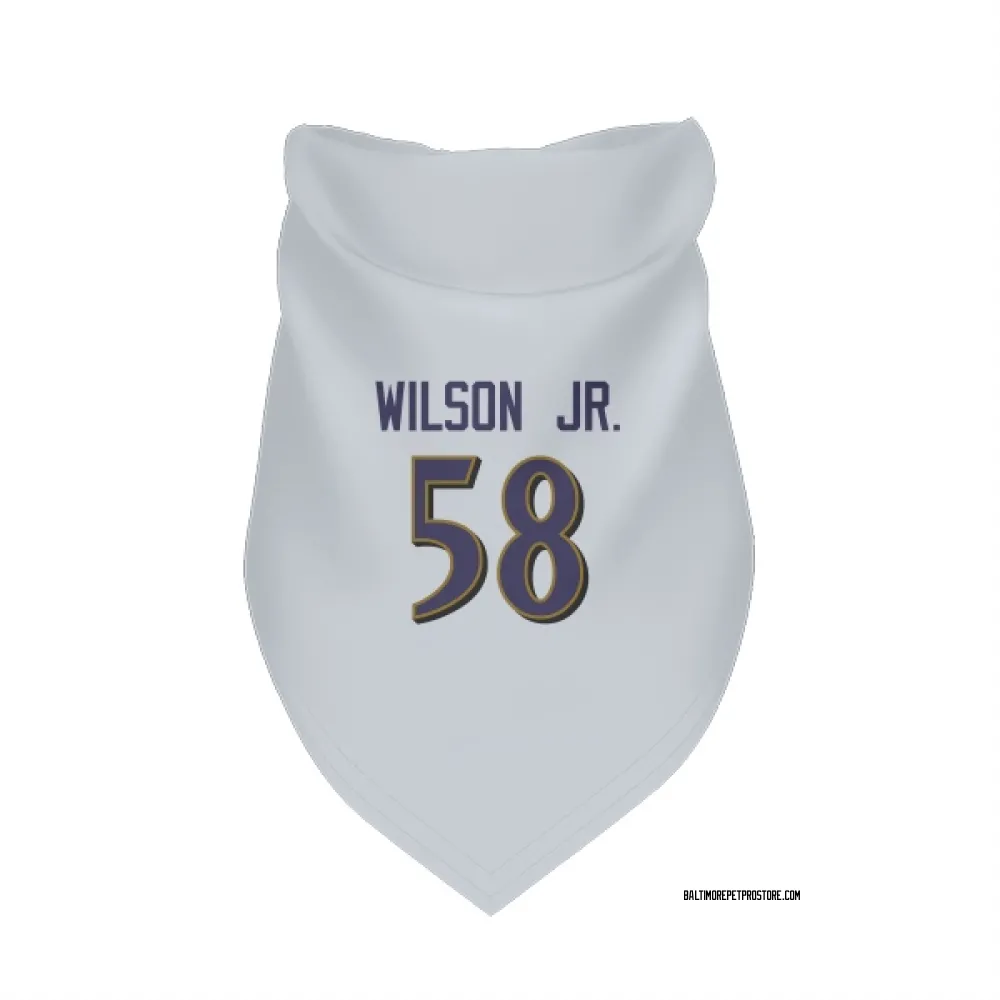 Baltimore Ravens Dion Wilson Jr. White Pet Bandana for Dog & Cat