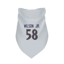 Baltimore Ravens Dion Wilson Jr. White Pet Bandana for Dog & Cat