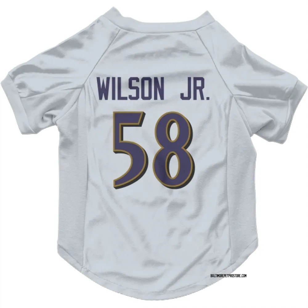 Baltimore Ravens Dion Wilson Jr. White Pet Jersey for Dog & Cat