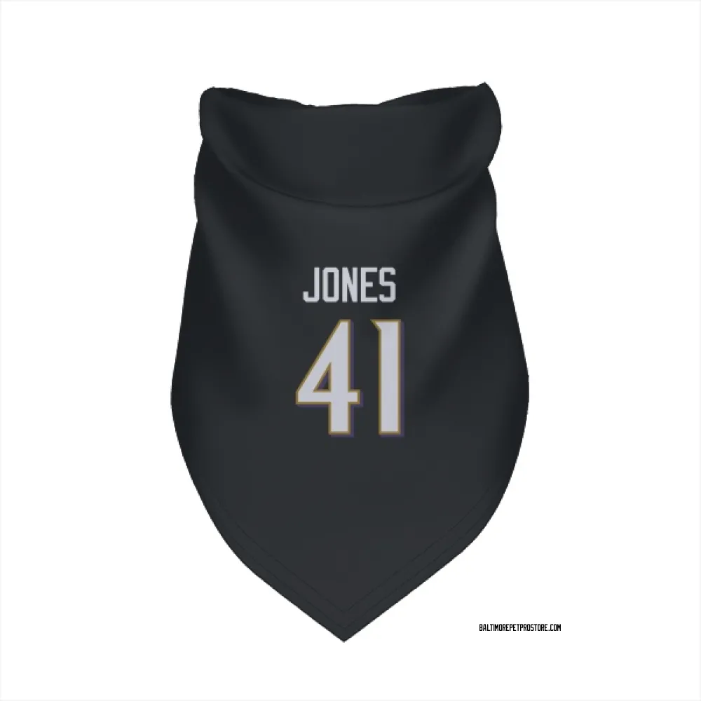 Baltimore Ravens Dre'Mont Jones Black Pet Bandana for Dog & Cat