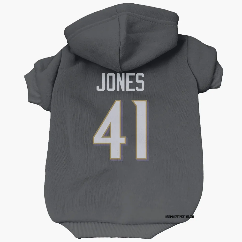 Baltimore Ravens Dre'Mont Jones Black Pet Hoodie for Dog & Cat